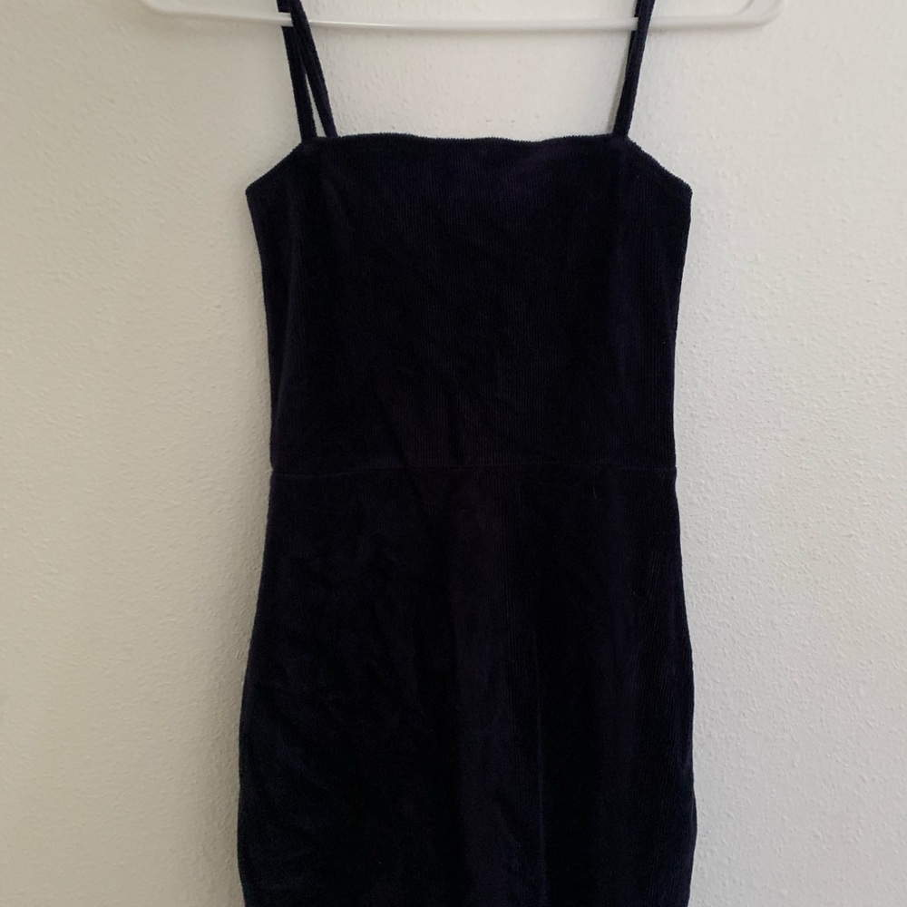 Forever 21 velvet dark blue mini dress